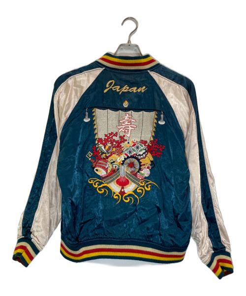 HOUSTON（ヒューストン）HOUSTON (ヒューストン) スカジャン ネイビー×レッド サイズ:Ⅿの古着・服飾アイテム