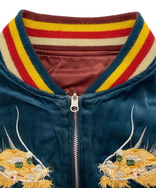 HOUSTON（ヒューストン）HOUSTON (ヒューストン) スカジャン ネイビー×レッド サイズ:Ⅿの古着・服飾アイテム