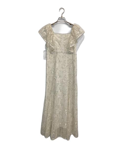 DazzliN（ダズリン）DazzliN (ダズリン) チュール刺繍マーメイドドレス ベージュ サイズ:Mの古着・服飾アイテム