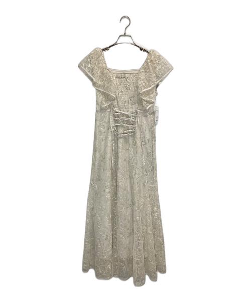 DazzliN（ダズリン）DazzliN (ダズリン) チュール刺繍マーメイドドレス ベージュ サイズ:Mの古着・服飾アイテム