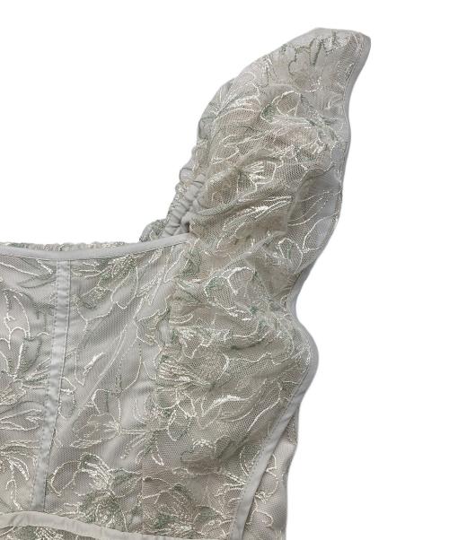 DazzliN（ダズリン）DazzliN (ダズリン) チュール刺繍マーメイドドレス ベージュ サイズ:Mの古着・服飾アイテム