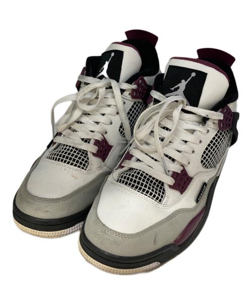 NIKE（ナイキ）NIKE (ナイキ) Paris Saint-Germain (パリサンジェルマン) Air Jordan 4 Retro/CZ5624-100 ホワイト×パープル サイズ:28cmの古着・服飾アイテム