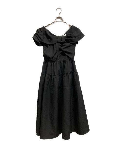 HER LIP TO（ハーリップトゥ）HER LIP TO (ハーリップトゥ) Twisted Ribbon Tiered Dress/1251305121 ブラック サイズ:Ｓの古着・服飾アイテム