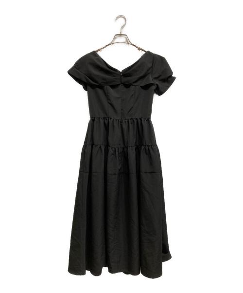 HER LIP TO（ハーリップトゥ）HER LIP TO (ハーリップトゥ) Twisted Ribbon Tiered Dress/1251305121 ブラック サイズ:Ｓの古着・服飾アイテム
