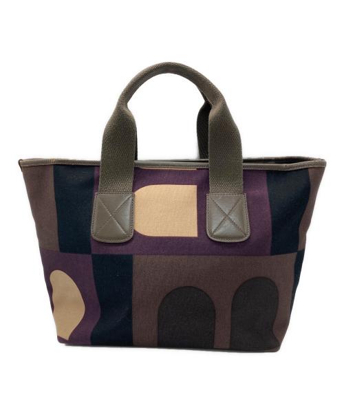 BALLY（バリー）BALLY (バリー) ハンドバッグ パープル×ブラウンの古着・服飾アイテム