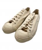 PRASプラス）の古着「ローカットスニーカー」｜ベージュ