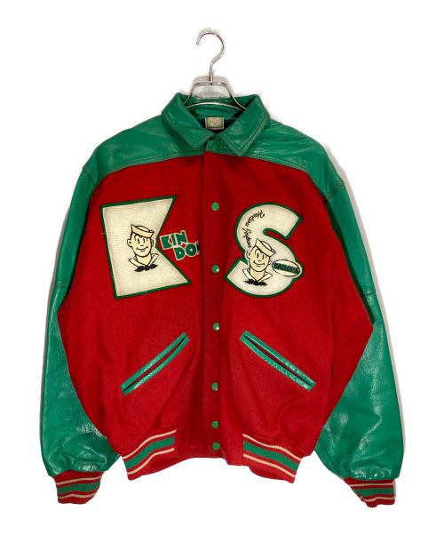 sailors（セイラーズ）SAILORS (セイラーズ) ヴィンテージスタジャン レッド×グリーン サイズ:下記参照の古着・服飾アイテム