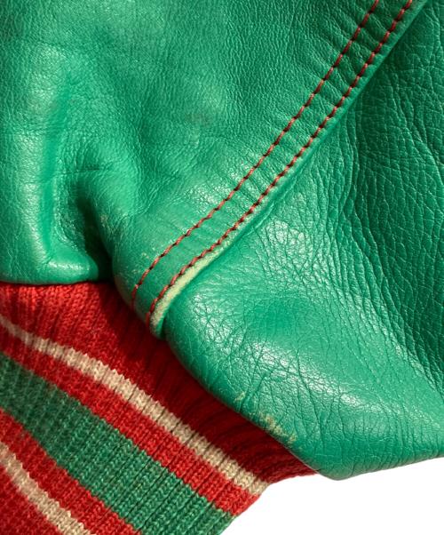 sailors（セイラーズ）SAILORS (セイラーズ) ヴィンテージスタジャン レッド×グリーン サイズ:下記参照の古着・服飾アイテム