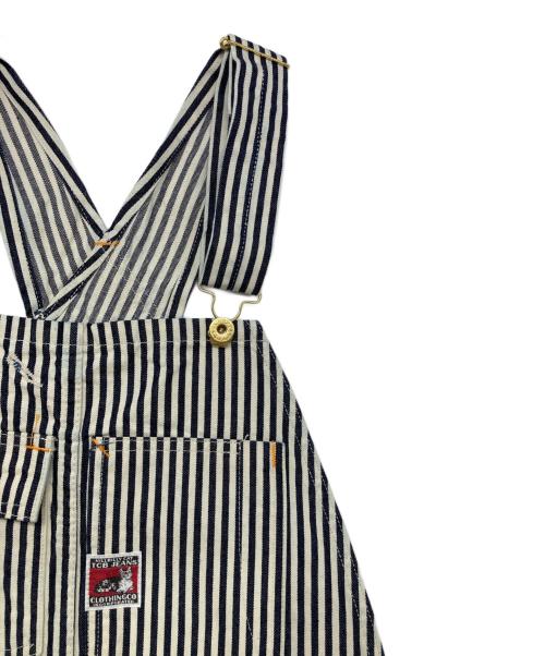 TCB jeans（ティーシービー ジーンズ）TCB jeans (ティーシービー ジーンズ) HANDYMAN PANTS HICKORY STRIPE ネイビー×ホワイト サイズ:SIZE 30の古着・服飾アイテム