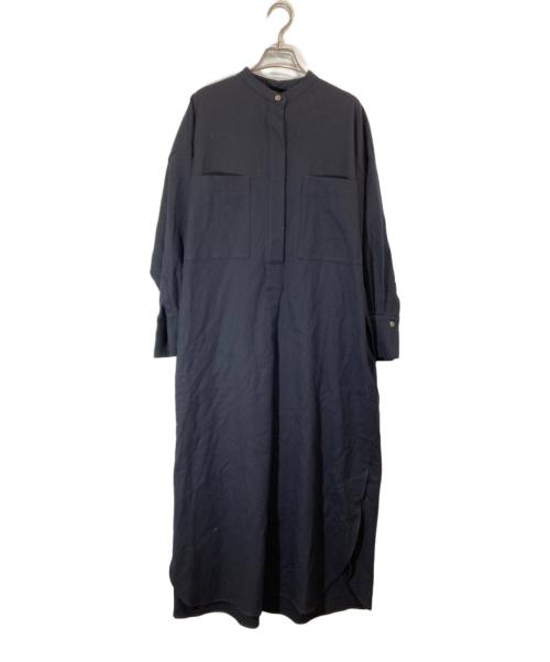 SACRA（サクラ）SACRA (サクラ) ウールロングシャツワンピース ネイビー サイズ:SIZE 38の古着・服飾アイテム