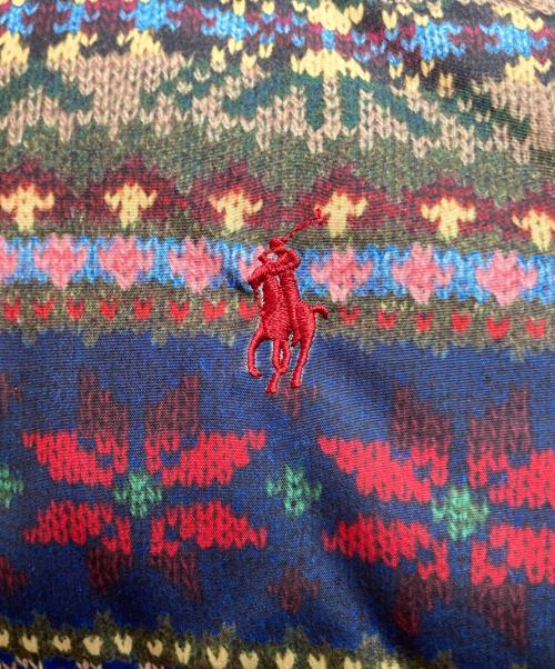 POLO RALPH LAUREN（ポロ・ラルフローレン）POLO RALPH LAUREN (ポロ・ラルフローレン) ウォーターリペラント フーデッド ダウン ジャケット マルチカラー サイズ:Lの古着・服飾アイテム