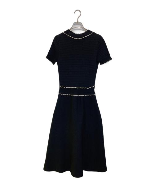 ELISABETTA FRANCHI（エリザベッタフランキ）ELISABETTA FRANCHI (エリザベッタフランキ) 切替ニットワンピース ブラック サイズ:下記参照の古着・服飾アイテム