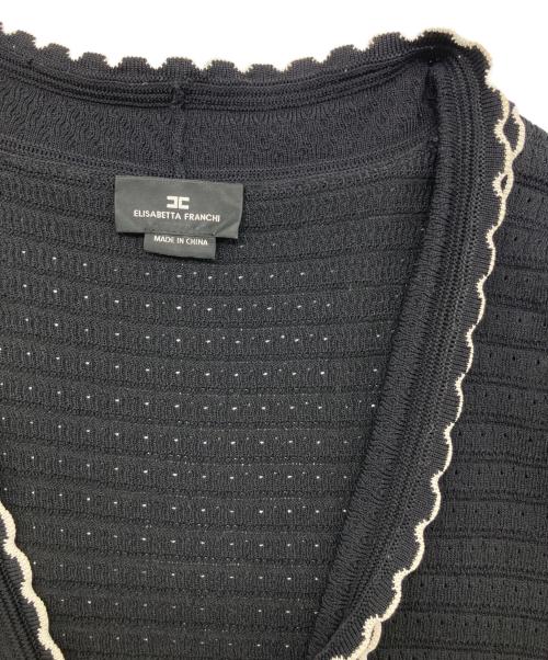 ELISABETTA FRANCHI（エリザベッタフランキ）ELISABETTA FRANCHI (エリザベッタフランキ) 切替ニットワンピース ブラック サイズ:下記参照の古着・服飾アイテム