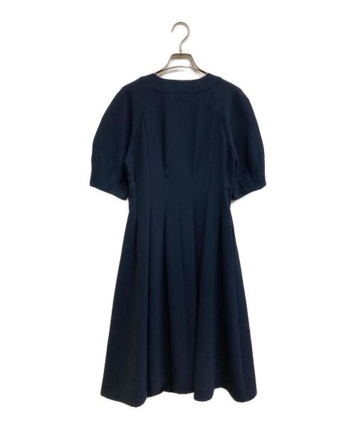 BLUE LABEL CRESTBRIDGE（ブルーレーベルクレストブリッジ）BLUE LABEL CRESTBRIDGE (ブルーレーベルクレストブリッジ) ストレッチダブルクロスワンピース/55J16-161-29 ネイビー サイズ:36の古着・服飾アイテム
