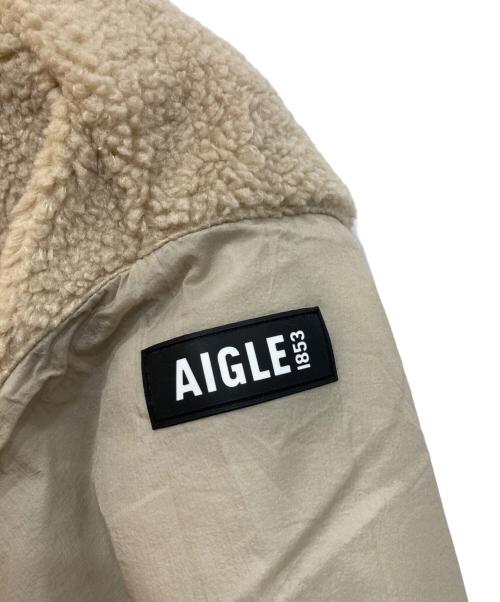 AIGLE（エーグル）AIGLE (エーグル) ウインドストッパー リバーシブルボア ミリタリーキルティングコート ベージュ サイズ:Lの古着・服飾アイテム