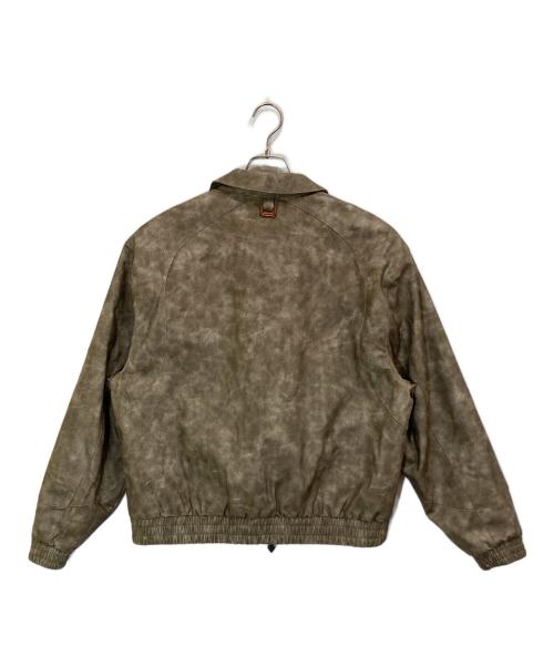SUPPLIER（サプライヤー）SUPPLIER (サプライヤー) Cross Switching Faux Leather Blouson グレー×ベージュ サイズ:Mの古着・服飾アイテム