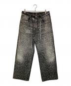 blackiconブラックアイコン）の古着「ストーンデニムパンツ」｜グレー