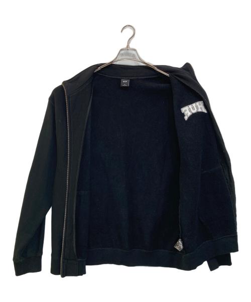 HUF（ハフ）HUF (ハフ) スウェットブルゾン ブラック サイズ:XLの古着・服飾アイテム