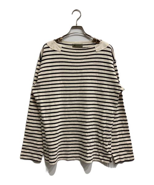 NIGEL CABOURN（ナイジェルケーボン）NIGEL CABOURN (ナイジェルケーボン) バスクシャツ アイボリー×ネイビー サイズ:50の古着・服飾アイテム