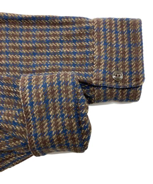 Pherrow's（フェローズ）PHERROW'S (フェローズ) ヘビーフランネルシャツ ネイビー×ブラウン サイズ:38の古着・服飾アイテム