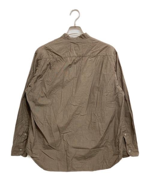 STILL BY HAND（スティルバイハンド）STILL BY HAND (スティルバイハンド) バンドカラーシャツ ブラウン サイズ:48の古着・服飾アイテム