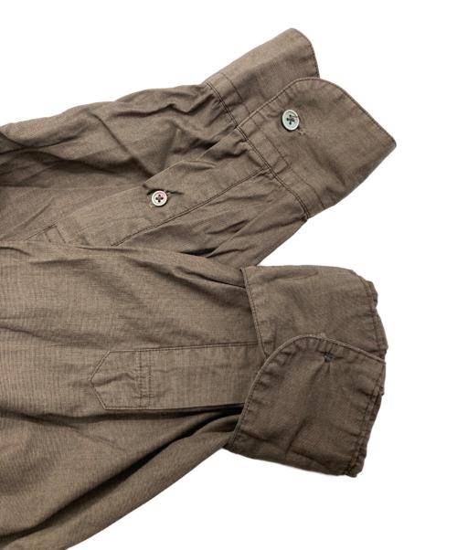 STILL BY HAND（スティルバイハンド）STILL BY HAND (スティルバイハンド) バンドカラーシャツ ブラウン サイズ:48の古着・服飾アイテム