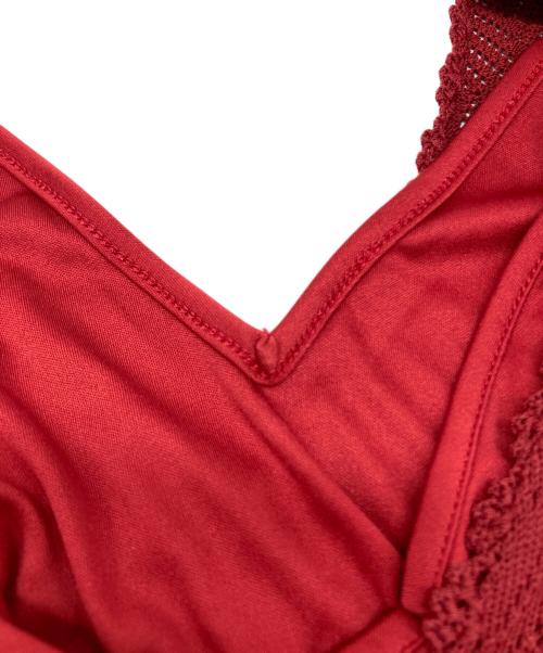 Snidel（スナイデル）Snidel (スナイデル) Sustaina クロシェニットワンピース レッド サイズ:下記参照の古着・服飾アイテム