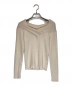 ANAYIアナイ）の古着「メリノウール2WAYリブプルオーバー」｜ベージュ