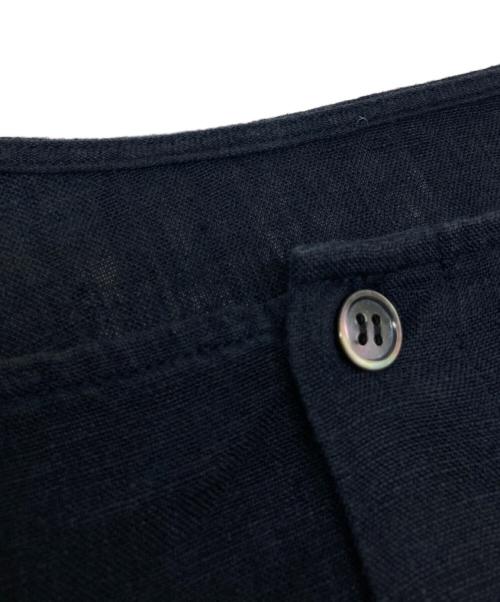 23区（ニジュウサンク）23区 (ニジュウサンク) LIBECO ティアード チュニック ブラウス ネイビー サイズ:38の古着・服飾アイテム