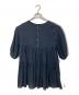23区（ニジュウサンク）の古着「LIBECO ティアード チュニック ブラウス」｜ネイビー