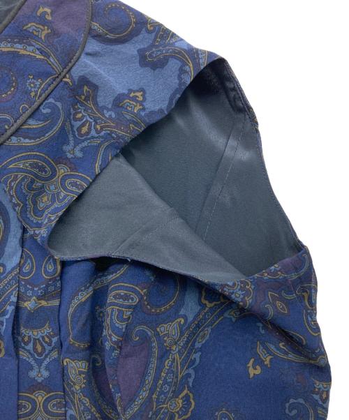 BURBERRY LONDON（バーバリーロンドン）BURBERRY LONDON (バーバリーロンドン) シルクノースリーブワンピース ネイビー サイズ:40の古着・服飾アイテム