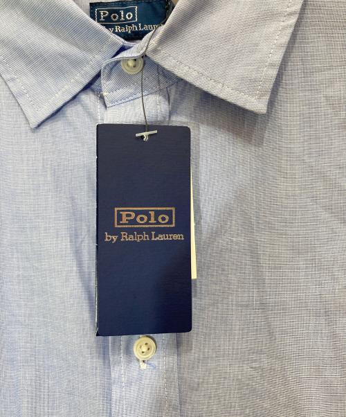 POLO RALPH LAUREN（ポロ・ラルフローレン）POLO RALPH LAUREN (ポロ・ラルフローレン) ティアード コットン シャツドレス ブルー サイズ:10の古着・服飾アイテム