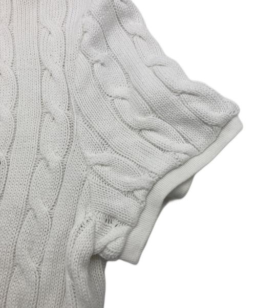 POLO RALPH LAUREN（ポロ・ラルフローレン）POLO RALPH LAUREN (ポロ・ラルフローレン) ケーブルニットポロ ホワイト サイズ:XLの古着・服飾アイテム