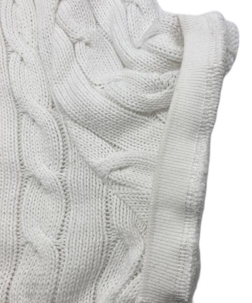 POLO RALPH LAUREN（ポロ・ラルフローレン）POLO RALPH LAUREN (ポロ・ラルフローレン) ケーブルニットポロ ホワイト サイズ:XLの古着・服飾アイテム