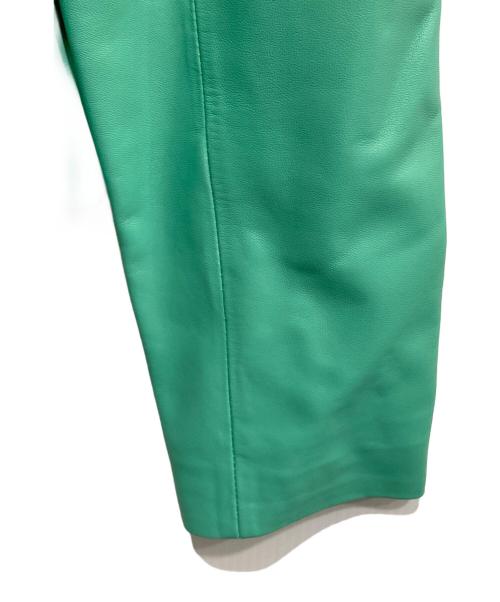 BALMAIN（バルマン）BALMAIN (バルマン) ラムレザージャケット グリーン サイズ:13の古着・服飾アイテム