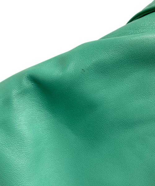 BALMAIN（バルマン）BALMAIN (バルマン) ラムレザージャケット グリーン サイズ:13の古着・服飾アイテム