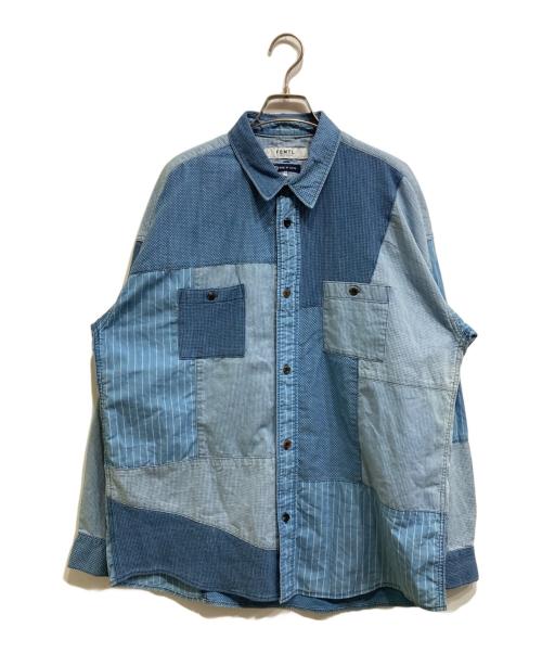 FDMTL（ファンダメンタル）FDMTL (ファンダメンタル) PATCHWORK SHIRT インディゴ サイズ:5の古着・服飾アイテム