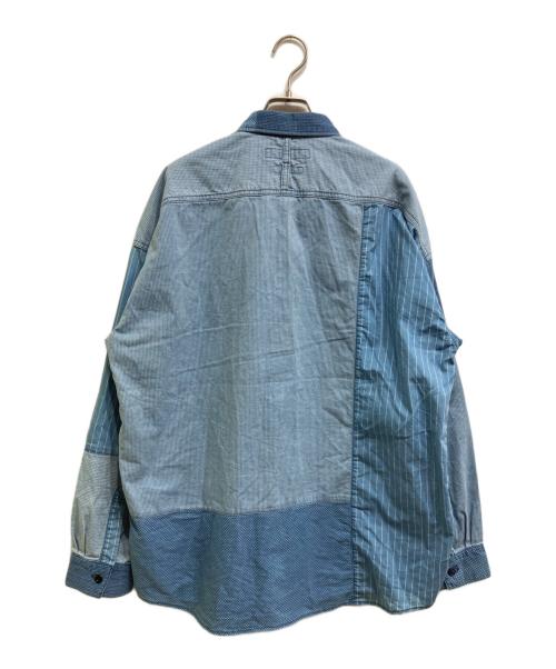 FDMTL（ファンダメンタル）FDMTL (ファンダメンタル) PATCHWORK SHIRT インディゴ サイズ:5の古着・服飾アイテム
