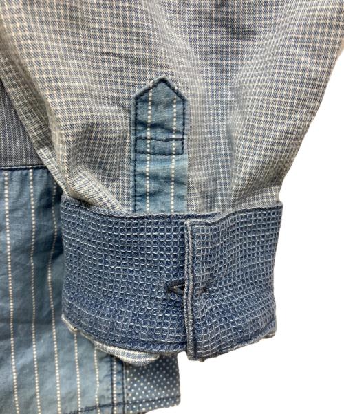 FDMTL（ファンダメンタル）FDMTL (ファンダメンタル) PATCHWORK SHIRT インディゴ サイズ:5の古着・服飾アイテム