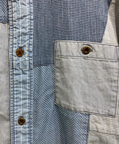 FDMTL（ファンダメンタル）FDMTL (ファンダメンタル) PATCHWORK SHIRT インディゴ サイズ:5の古着・服飾アイテム