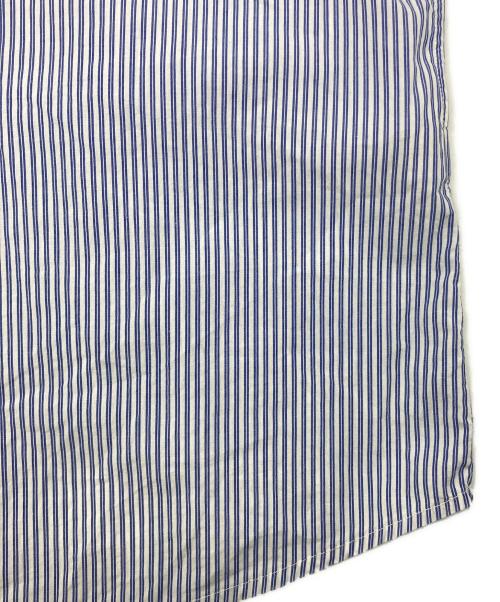 stussy（ステューシー）stussy (ステューシー) Big Button Stripe ブルー×ホワイト サイズ:Mの古着・服飾アイテム