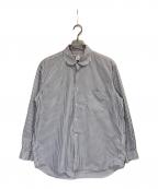 COMME des GARCONS SHIRTコムデギャルソンシャツ）の古着「yarn dyed cotton stripe poplin shape」｜ブルー×ホワイト