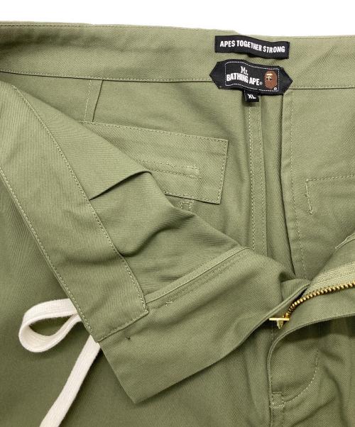 Mr.BATHING APE（ミスターベイジングエイプ）Mr.BATHING APE (ミスターベイジングエイプ) EASY CHINO PANTS オリーブ サイズ:XLの古着・服飾アイテム