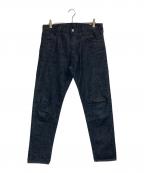 EVISUエヴィス）の古着「黒カモメペイントデニムパンツ」｜インディゴ