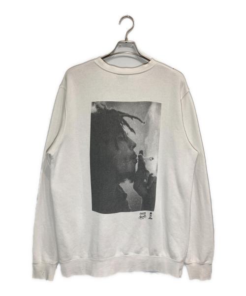 stussy（ステューシー）stussy (ステューシー) Bob Marley Spliff Pigment Dyed スウェット ホワイト サイズ:Mの古着・服飾アイテム