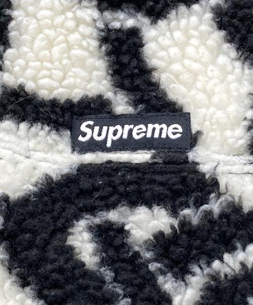SUPREME（シュプリーム）Supreme (シュプリーム) Celtic Knot Reversible Fleece Hooded JKT ホワイト×ブラック サイズ:Lの古着・服飾アイテム