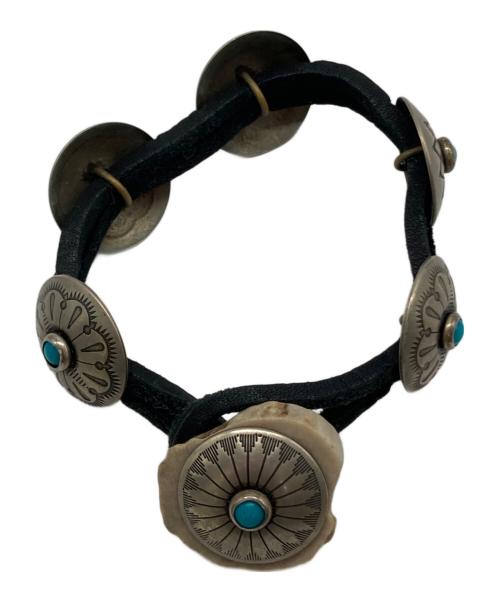 YUKETEN（ユケテン）YUKETEN (ユケテン) コンチョブレスレット ブラックの古着・服飾アイテム