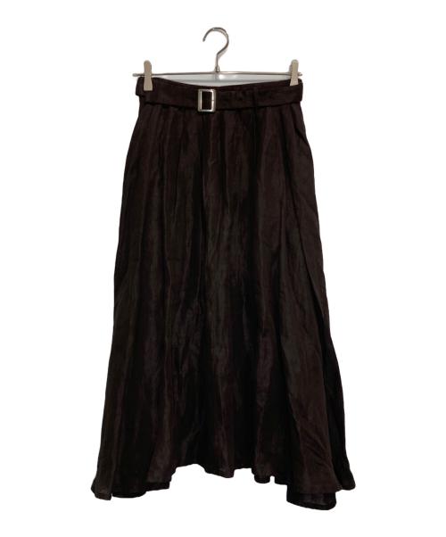 Y's（ワイズ）Y's (ワイズ) リネンレーヨンオールドスカート ブラウン サイズ:下記参照の古着・服飾アイテム
