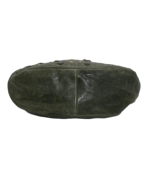 JIMMY CHOO（ジミーチュウ）JIMMY CHOO (ジミーチュウ) ゾディアックスタッズワンショルダーバッグ カーキの古着・服飾アイテム