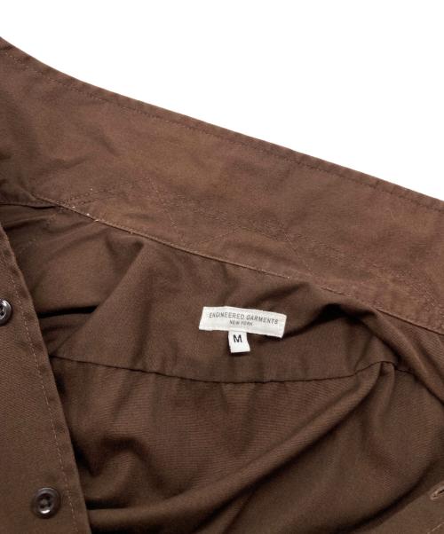 Engineered Garments（エンジニアドガーメンツ）Engineered Garments (エンジニアド ガーメンツ) S/S WORK SHIRT - PC Poplin ブラウン サイズ:Mの古着・服飾アイテム